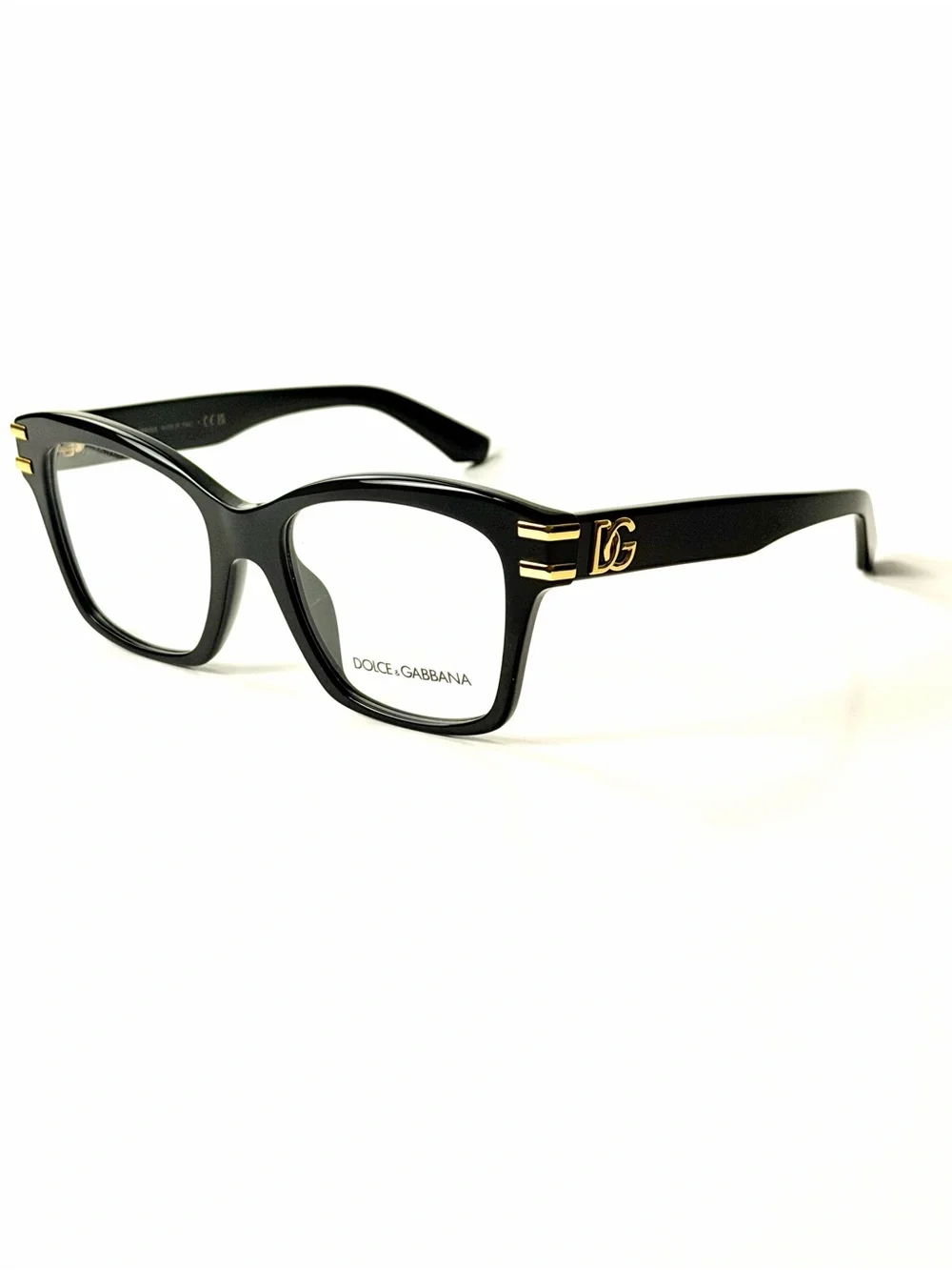 Dolce and Gabbana DG 3419 501 Black with Gold Authentic New Eyeglasses